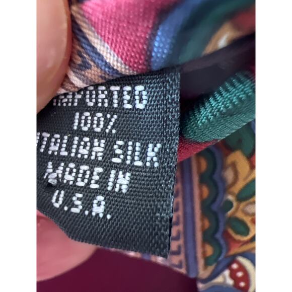 Men’s‎ Liberty of London silk paisley tie fall colors US made - Picture 4 of 4